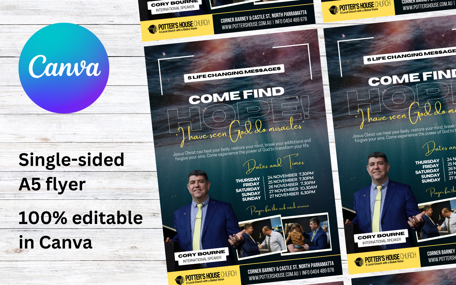 Download Come Find Hope A5 Flyer (multiple dates)